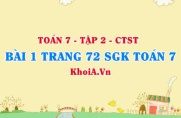 Bài 1 trang 72 SGK Toán 7 Tập 2 Chân trời sáng tạo